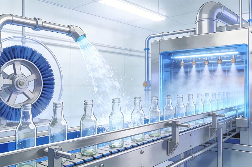 bottle washer working principle